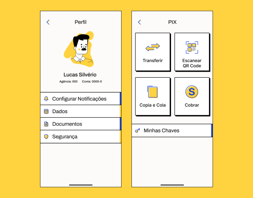 Calin - digital wallet app mobile app neo brutalism ui wallet