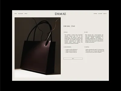 DAMAE Issue 135 beige brand identity branding e commerce editorial fashion layout logo minimal minimaldesign product page responsive store ui ux uxui web webdesign