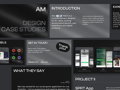 alex.mn Case Studies Slides branding casestudies casestudy dark graphic design portfolio presentation proposal slides web