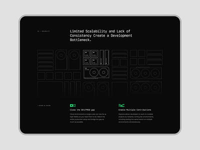 Scalability section brand code dev illustration layout product scale ui web
