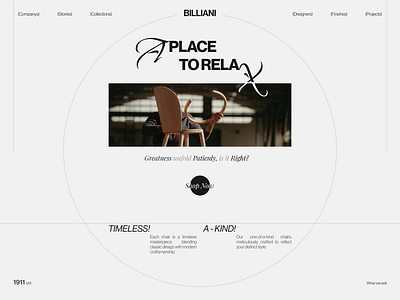 BILLIANI Concept branding typo typography ui uiux web design