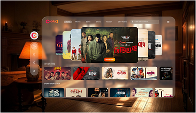 Chorki - Vision Pro UI Design app apple design ui ux vision pro