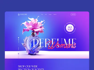Perfume shop landing page design landing perfume ui ui design ux web web site website