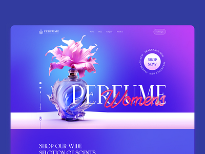 Perfume shop landing page design landing perfume ui ui design ux web web site website