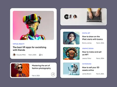 Blog UI components blog components figma minimal minimalism product product design ui user interface user interface design ux web website