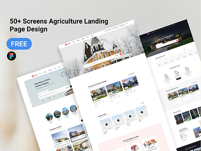 Real Estate Landing website templates agriculture landing page agriculture landing page design figma free landing page ui website landing page agriculture