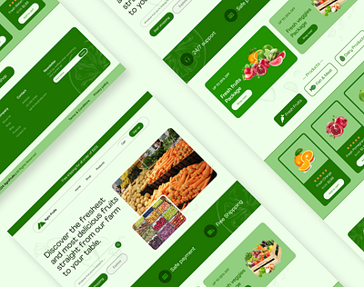 Agro-Fruits branding design figma landing page product design ui uiux design user experience ux web design
