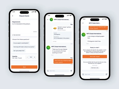 Request Quote app minimal mobile request quote ui