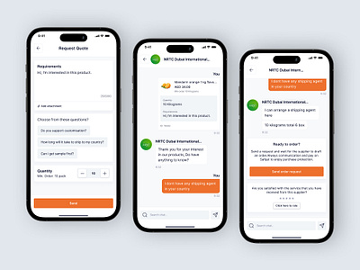 Request Quote app minimal mobile request quote ui