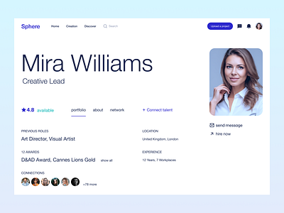 Platform Design for Creative Workforce @ Flagship creative creators figma find talent networking portfolio product design professional projects ui uiux ux web design