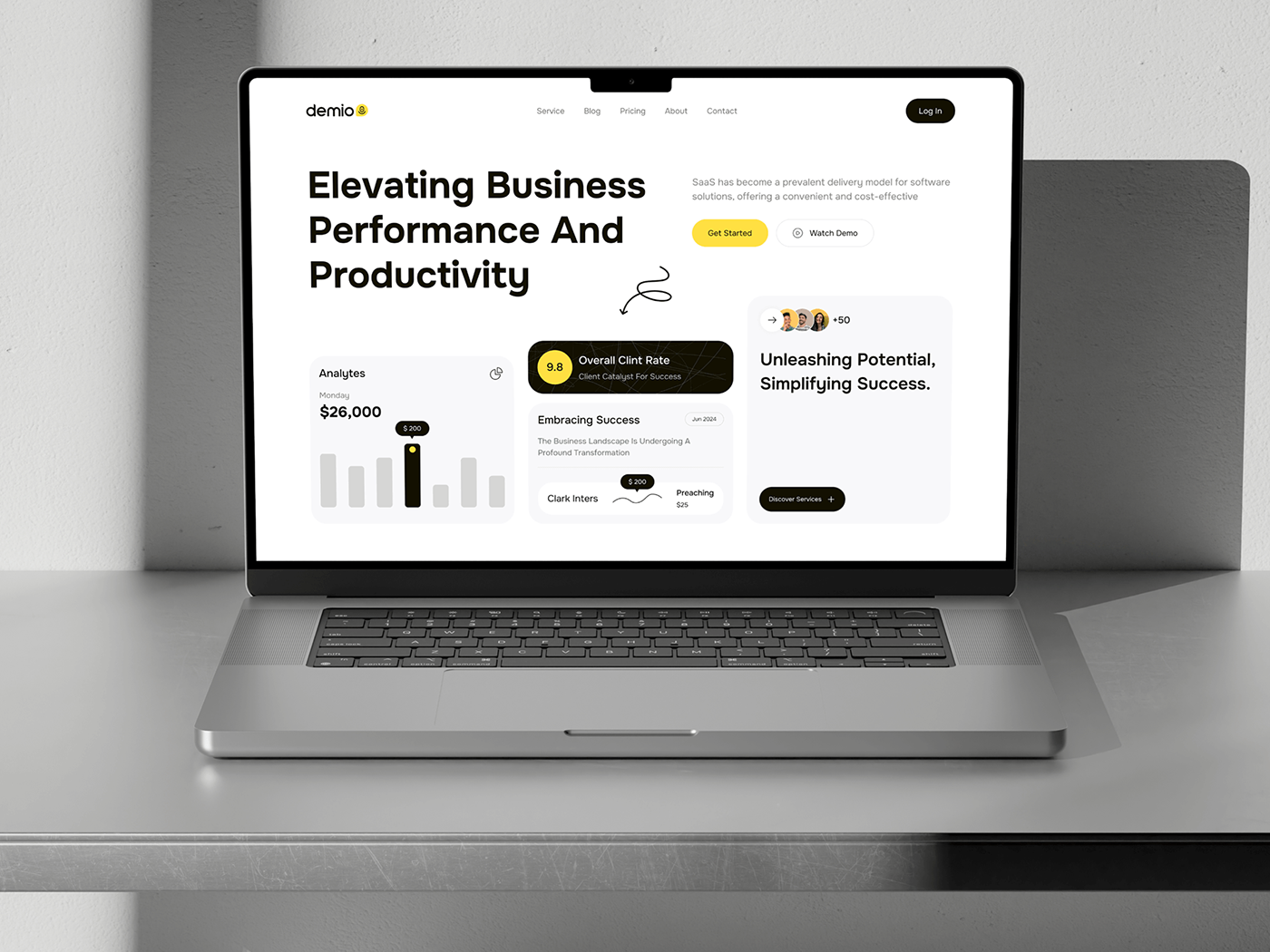Saas Landing Page - DEMIO agency agency website landing page saas saas landing page uiux web desigb website
