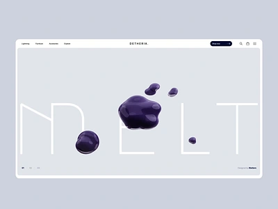 Melt Lamp - Product Animation Landing Page 3d after effects animation blender branding clean figma flow graphic design lamp landing page minimal model motion graphics product design scroll smooth typography ui ux