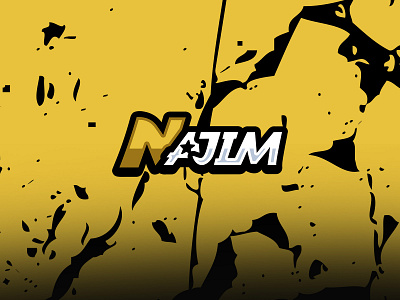 NAJIM - LOGO black graphic design logo logo design streamer logo yellow