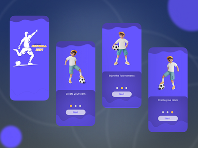 Splash Screen Football App adobexd figma mobileappdesign sketch splasgscreendeign ui uianomation uiuxdesign uiuxwebdesign