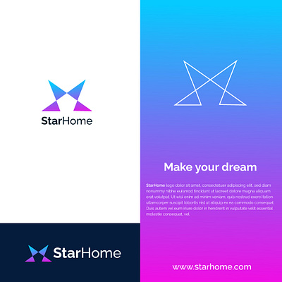 StarHome logo 01824461512 app branding design flat logo graphic design home house illustration logo logos minimal star vector