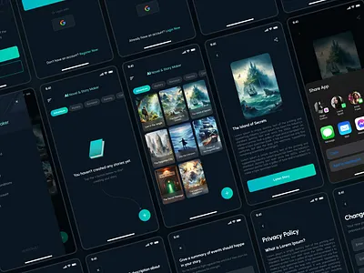 AI Novel & Story Maker - App Design ai app app app design design figma app ios app mobile app novel app design story app story maker app ui ui design ux ux design