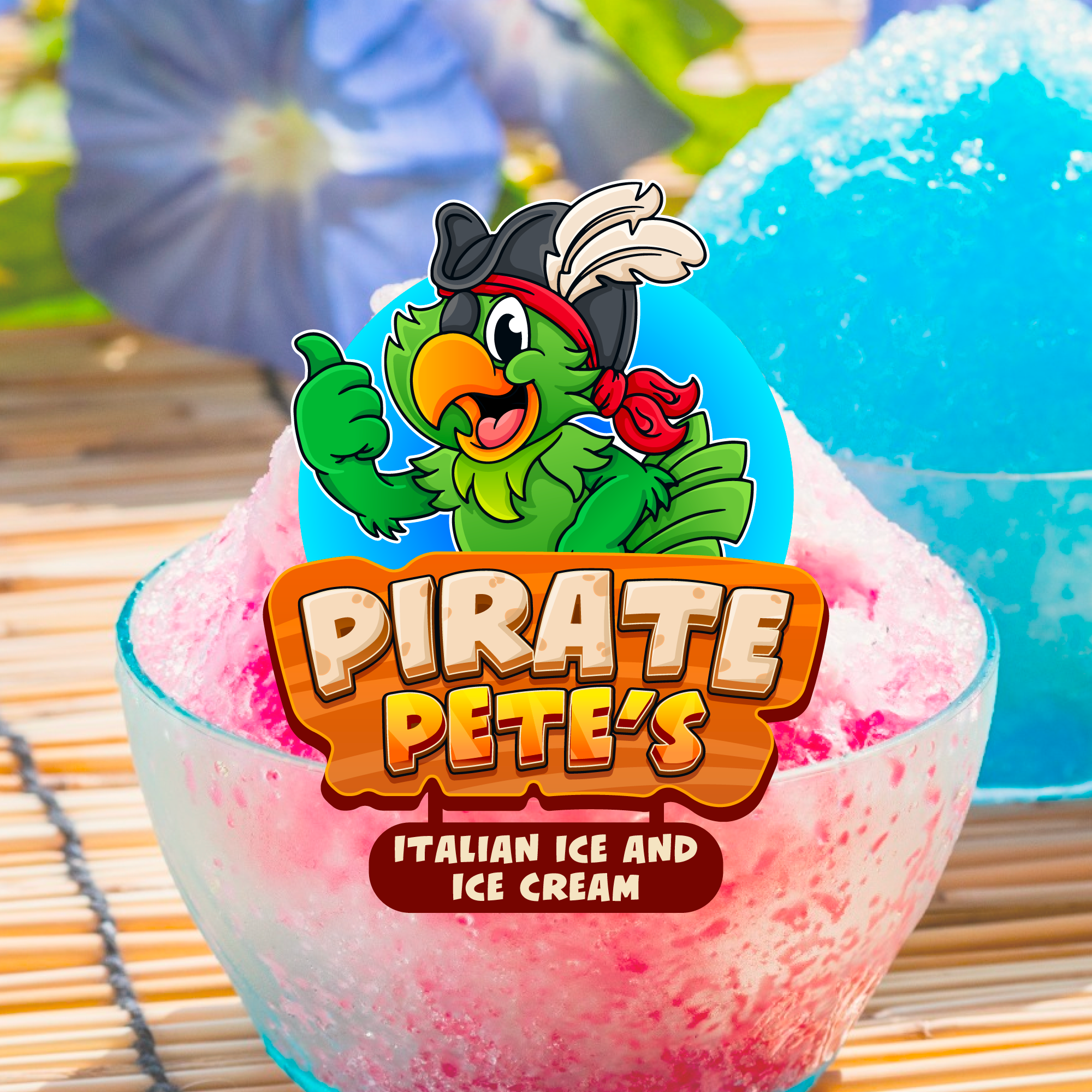 Logo Design for Pirate Pete's Ice Cream 🦜🏴‍☠️🍨 branding character design design graphic design ice cream ice cream logo illustration logo logo design parrot parrot design parrot logo parrot pirate pirate pirate design pirate logo pirate parrot ui ux vector