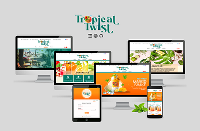 Tropical Twist responsive ui ux web design