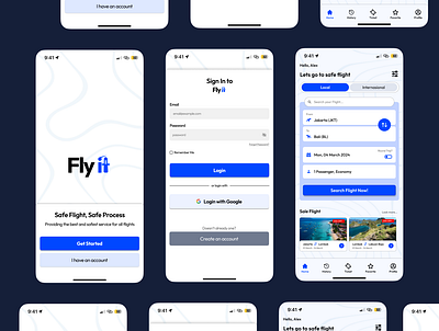 Mobile Apps Flight : Fly it app branding design flight mobile app trip ui