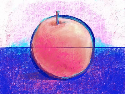 Opposition art color fruit illustration painting process sketching