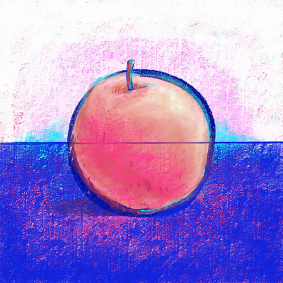 Opposition art color fruit illustration painting process sketching