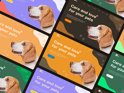 Pet Hotel | First screen concept [01] color color schemes complementary composition concept design graphic design monochrome split complementary tinted triad triangular ui ux web design website