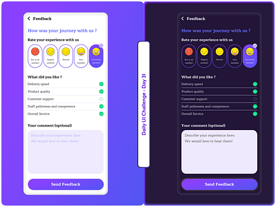 Daily UI Challenge #31 - Feedback branding daily ui challenge daily ui challenge 31 feedback design feedback ui design graphic design hype 4 academy ui ux ux design