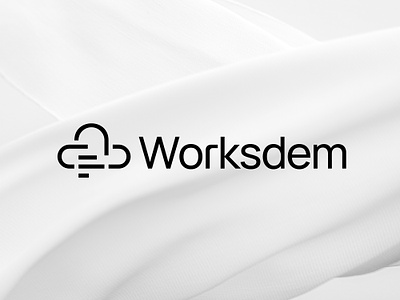 Worksdem Logo after before brand branding cloud cup drink it logo redesign retouch shirt swag tech web work works