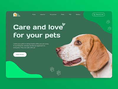 Pet Hotel | First screen concept [04] color schemes colors complementary composition concept design first screen graphic design monochrome split complementary tint triangular triad ui ux web design website