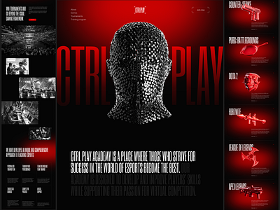 Ctrl Play Esport Academy website/3D/Motion design 3d concept cyber esport gaming landing page sport ui ux