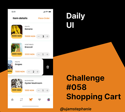 Daily UI day 058 Shopping Cart app branding design graphic design ui ux