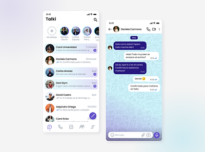 Talki Chat app chat mobile productdesign ui uidesign ux uxdesign uxui