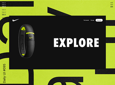 Daily UI 095 - Product Tour animation black bold bracelet branding challenge connected daily dailyui design green motion nike product sport tour typo ui ux white