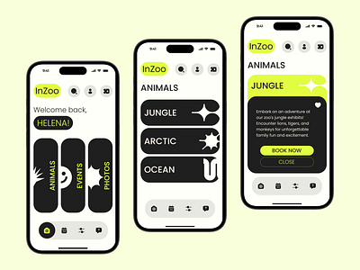InZoo. Mobile App UI app colors dailyui dailyuichallenge design graphic design kyiv logo mobile mobile app open to work typography ui ux