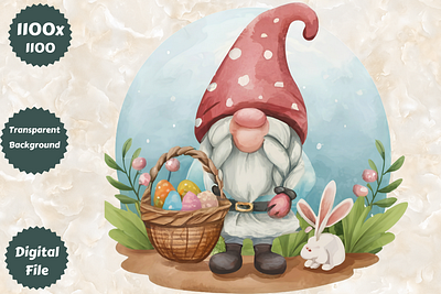 Easter Gnomes Clipart PNGs 3d abstract art aesthetic aesthetic print aesthetic printable aesthetic wall art animation artist branding design easter gnomes graphic design illustration logo motion graphics ui