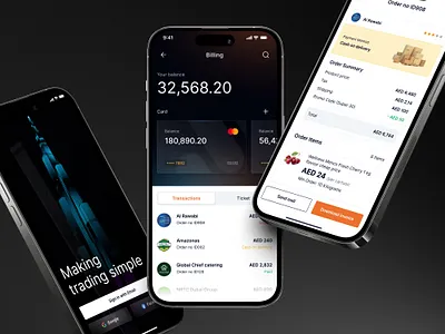 Billing app b2b billing minimal mobile transactions ui white