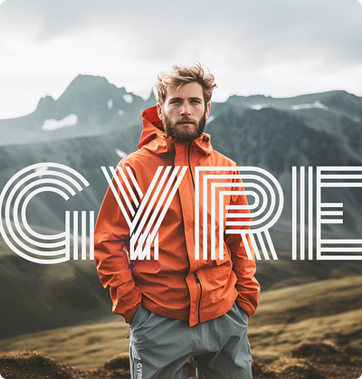 GYRE wordmark branding graphic design typography