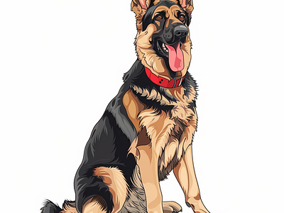 German Shepherd Vector Make With (Midjourney Ai) ai aiart bulk t shirt design custom shirt design custom t shirt design design dog dogsillustration graphic design illustration merch design midjourney photoshop t shirt design typography t shirt design ui vector vectorillutration