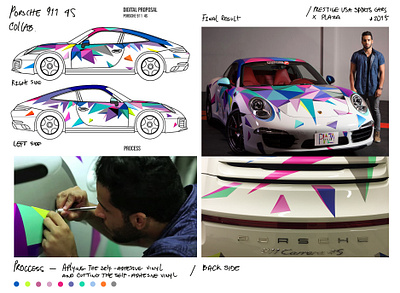 Design for a Porsche 911 4S / Collab. Prestige USA x Plaza *Pro 3d design graphic design illustration porsche product design vector