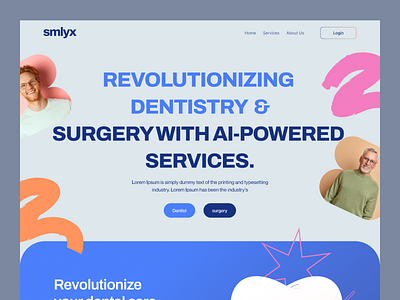 AI Smart Dental Scan & Surgery ui ux web site