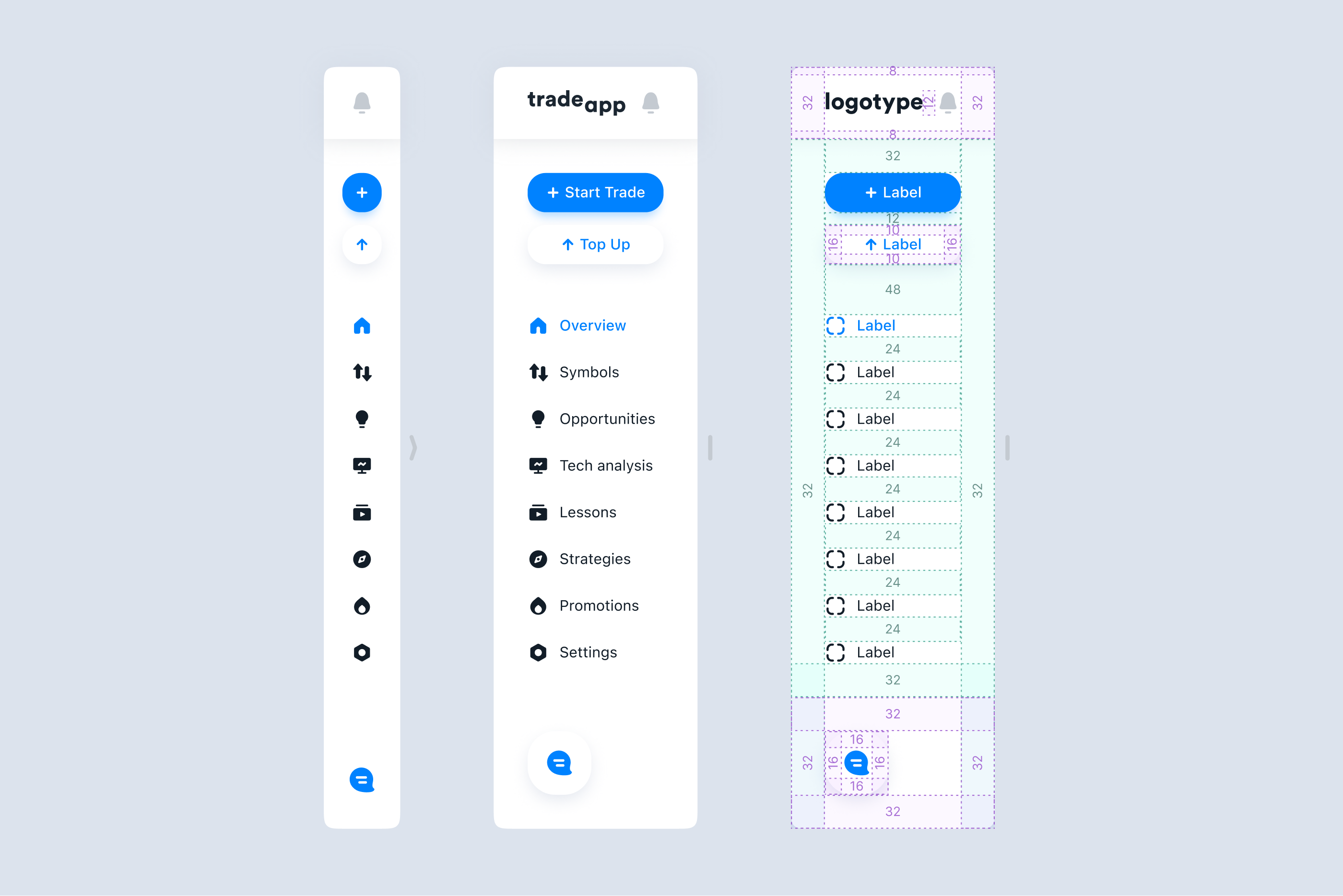 Sidebar app design clean design figma icon set iconography icons menu minimalism nav navigation sidebar ui ux