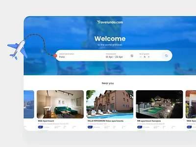 Travelundo Booking service - Daily UI 22 booking dailyui dailyuichallenge landing landing page service travel treavelundo ui ux web web service website