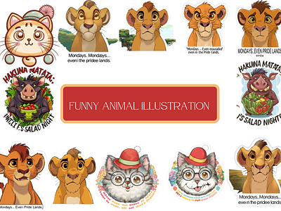 Funny animal illustration abstract animal fantasy anime clipart cute animal dei design funny animal graphic design illustration stickers watercolor