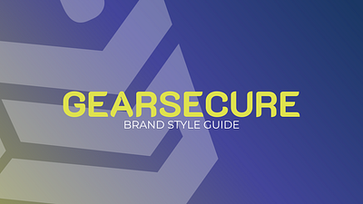 GearSecure Brand Guide brand brand identity branding design graphic design logo web design