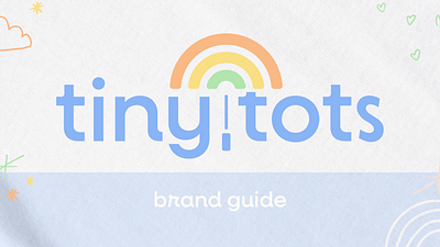 Tiny Tots Brand Guide brand brand identity branding design graphic design logo web design