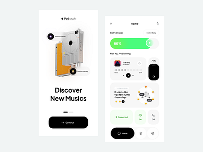 iPod Touch App - Ui Design 3d app design apple inspration ipod landing page minimal product designer ui ui design ui dssigner ux ux design web design