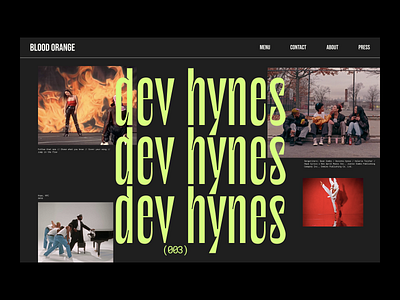 Dev Hynes // Blood Orange // Cupid Deluxe bloodorange clean design devhynes landingpage minimal music production typography ux webdesign website