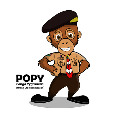 Maskot Raimuna Daerah Kalimantan Timur 2023 mascot maskot maskot pramuka orangutan animation scout maskot
