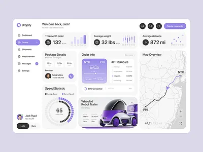 Logistics Admin Dashboard Concept UI admin cms dashboard dashboard ui delivery graph header logistic management map menu panel sidebar stats system ui ui ux web design webdesign website