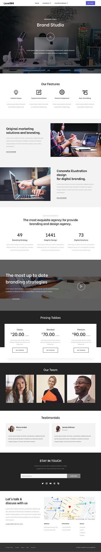 A Studio Landing Page landing page studio landing page web page
